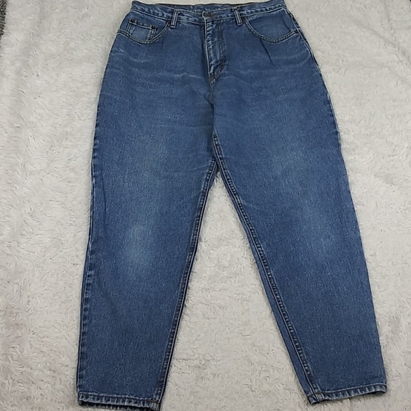 Route 66 Vintage High Rise Five Pocket Button Zipper Tapered Leg Blue Jeans - Picture 2 of 15